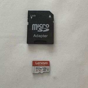 Lenovo MicroSD Card and Adapter - Red and Black